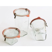 Özbience Pratik Cam Kavanoz Saklama Seti, 3'lü, Dayanıklı ve Şık Tasarım