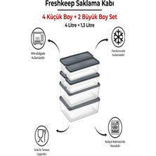 Özbience 6 Adet Saklama Kabı Seti, Mikrodalga ve Derin Dondurucu Uyumlu