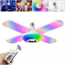 Ekim Aydınlatma Kumandalı 36 Watt, Bluetooth Müzik Çalar, Rgb Çok Renkli, LED Ampul,disko Ampul