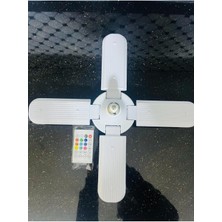 PremiumPort Renkli Rgb LED Işıklı Disko Topu Bluetooth Hoparlör, 4 Kanatlı Kumandalı