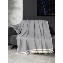 Denizli Concept Alinda Pamuklu Kaymaz Terletmez Koltuk Örtüsü (170X230) - Gri