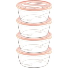 Royaleks Group Krizma Yuvarlak Saklama Kabı 4 Lü No:1 ROYALEKS-ÇNK2153