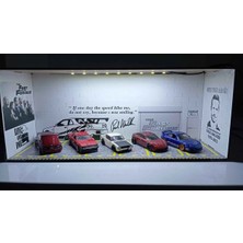 PremiumPort Hızlı ve Öfkeli Tarzında LED Işıklı 1:64 Diecast Araba Maketi