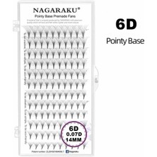Nagaraku 6d Hazır Volum D Kıvrım 14MM Ipek Kirpik