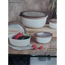 Özbience Vakumlu Dört Boy Yuvarlak Saklama Kabı, Pratik ve Şık Mutfak Çözümü