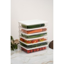 Özbience 6'lı Antrasit Mikrodalga ve Dondurucu Uyumlu Saklama Kabı Seti