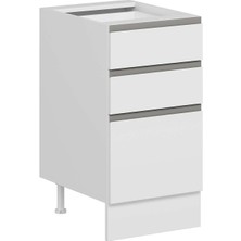 Alvinka Mutfak Modül Hg_j Alt 3Ç1B2K Nray 45CM Dolap Beyaz Beyaz Suntalam