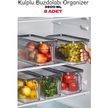 Özbience 8'li Kapaklı Kulplu Süzgeçli Dolap Içi Düzenleyici Seti
