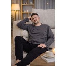Nisanca Mevsimlik %100 Pamuk Büyük Beden Erkek Pamuk Pijama Takımı