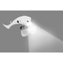 PremiumPort Çok Lensli Işıklı Ayarlanabilir Gözlük Tipi Büyüteç ve Zoom Özelliği