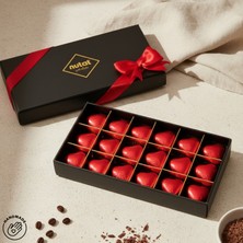 NUTAT - Sevgililer Günü Kırmızı Kalp Truf Aromalı Çikolata 300 GR. Kutulu