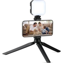 PremiumPort LED Işıklı Tripod Siyah, Profesyonel ve Dayanıklı Fotoğraf Ekipmanı