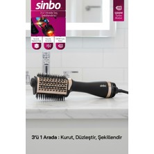 Allians 3’ü Bir Arada Saç Şekillendirme ve Hava Üflemeli Düzleştirici Fön Tarağı