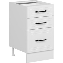 Alvinka Mutfak Modül Mbr_a Alt 3Ç1B2K Nray 50CM Dolap Beyaz Beyaz Suntalam