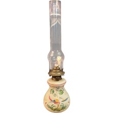 TT 40 cm Boyunda Fransız Porselen Gaz Lambası