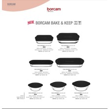 Özbience Çeyiz Seti, Kapaklı Borcam Fırın Tepsisi ve Tencere, 7 Parça Siyah