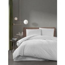 Miabella Home Çizgili Çift Kişilik Pamuk Saten Nevresim Takımı Otel Tipi Nevresim Seti (Pamuklu Saten)