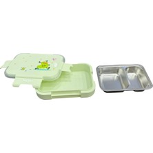 Özbience Çift Bölmeli Paslanmaz Çelik Yemek Kabı 1100 Ml, Sağlıklı ve Dayanıklı