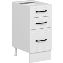 Alvinka Mutfak Modül Mbr_a Alt 3Ç1B2K Nray 40CM Dolap Beyaz Beyaz Suntalam