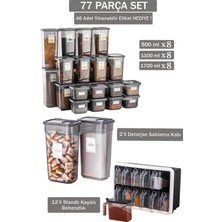 Özbience 77 Parça Mutfak Saklama ve Baharatlık Seti, Çeyiz ve Düzenleme Takımı