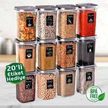 Özbience Kare Saklama Kabı Seti 12'li, 1200ML, Pratik ve Şık E-Ticaret Ürün Başlığı