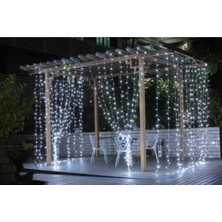 Ekim Aydınlatma Perde LED Sarkıt- 2x2 mt - Beyaz - 8 Animasyonlu - 384 LED - Aydınlatma