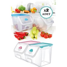 Özbience 2'li Saklama Kabı Düzenleyici Set, 12 Lt, 32,5X23,5X23,5 cm