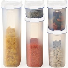 Özbience 5'li Bakliyat Saklama Kabı Seti, Pratik ve Şık Saklama Çözümü