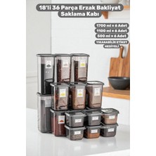 Özbience 18'li 36 Parça Hava Geçirmez Saklama Kabı Seti, Mutfak ve Kiler Düzenleyici