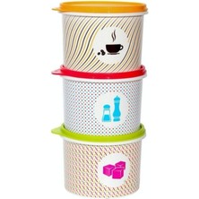 Özbience Pratik 3'lü Saklama Kabı Seti, Çay, Şeker ve Tuz Için Ideal Çözümler