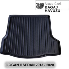 Elorcar Dacıa Logan Iı Sedan 2013 - 2020 3D Bagaj Havuzu
