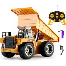 PremiumPort LED Işıklı Sesli Uzaktan Kumandalı Damperli Kamyon ve Iş Makinası