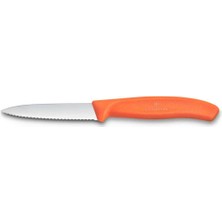 Victorinox Swiss Classic Tırtıklı Soyma Bıçağı 10 cm Turuncu