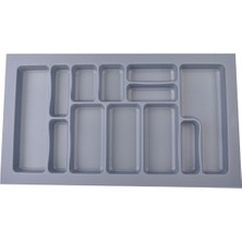 Özbience 74X49 cm Gri Plastik Çekmece Içi Düzenleyici, Pratik ve Şık Tasarım