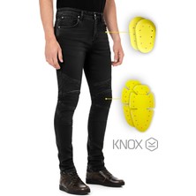 The Biker Jeans Evolution Flexi Smoky Black Korumalı Motosiklet Kot Pantolonu