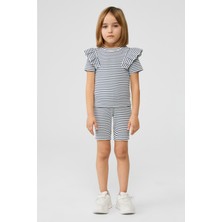 Tyess BSC Bg Store Kız Çocuk Çizgili Tshirt