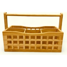 Özbience Bambu 4 Bölmeli Mutfak Düzenleyici | Şık ve Kullanışlı Organizer