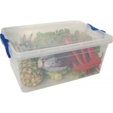 Özbience Şeffaf Dikdörtgen Kilitli Saklama Kabı, 20 Litre, Çok Amaçlı Kullanım