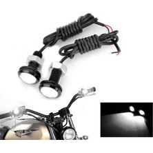 Almot CRB-1022 Motosiklet Kartal Gözü LED Ayna Altı Takım ( Beyaz )