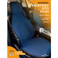 Meka Part Universal Terletmez Oto Kilim Seti – Kaymaz, Leke Tutmaz, Nefes Alabilir – 3 Parça (2 Ön + 1 Arka)