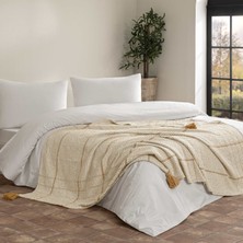 Linens Coze Throw / Tv Battaniyesi Hardal Tek Kişilik