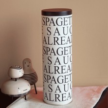 Sarkap Home Less Seri Spaghetti Metal Saklama Kutusu - Krem