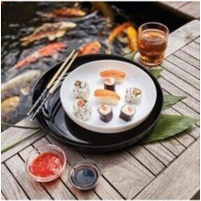 Özbience Şık Siyah Tabağı, 29 Cm, Modern ve Zarif Tasarım, Çok Amaçlı Kullanım