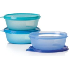 Özbience 3'lü Mavi Şekerpare Saklama Kabı, 600 Ml, Sağlıklı ve Şık Tasarım