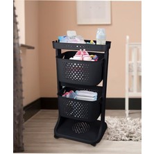 Özbience Kat Kat Sepet Organizeri, Antrasit, Pratik ve Şık Depolama Çözümü