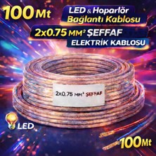 Poke 2x0.75 Şeffaf Elektrik Kablosu – LED - Hoparlör - Elektrik Bağlantı Kablosu 100 mt