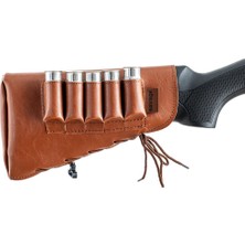 Deri Dipçik Fişekliği - Savage - Taba - 5'li