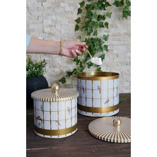 Özbience Metal Saklama Kabı Seti, 2'li, 1,7 ve 3,5 Lt, Şık ve Dayanıklı