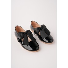 Bulutmod BA04600 Siyah Kız Çocuk Fiyonklu Abiye Balo Gösteri Babet Ayakkabı - 31