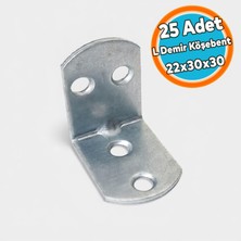 Nzb L Demir Gönye Yuvarlak Başlı 22X30X30 mm Metal Köşe Birleştirme Raf Mobilya Montaj Aparatı (25 Adet)
